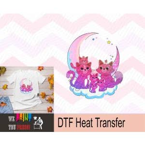 Luner Cat Familie DTF for engroshandel hos DTF Tee