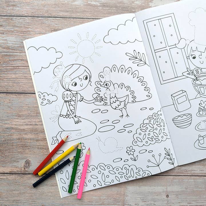 Robert Frederick Ltd - Wholesale Coloring Book - Kids & Baby - Dress Me Up Colouring & Activity Book - Princess