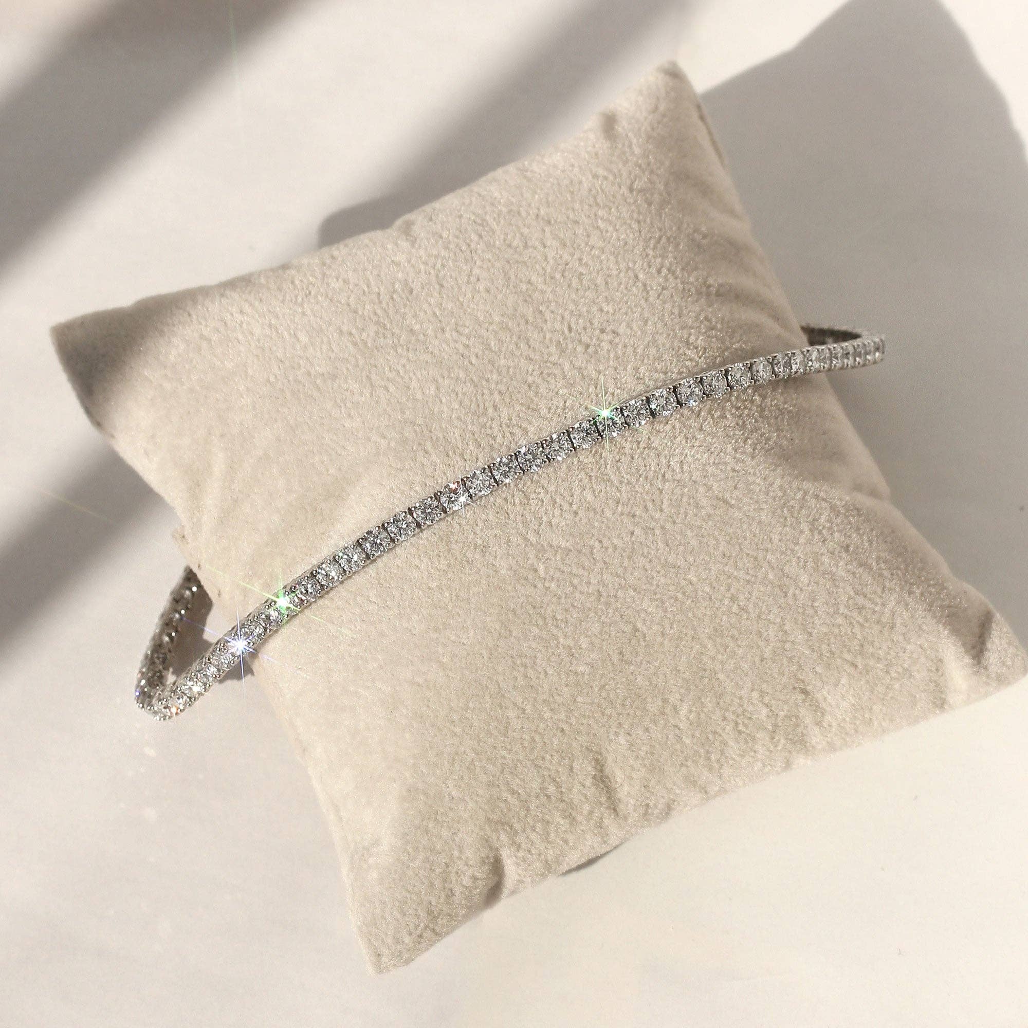 Double Accent – wholesale Tennisarmband – Inner Radiance Tennisarmband–Moissanit i Platinasilver2