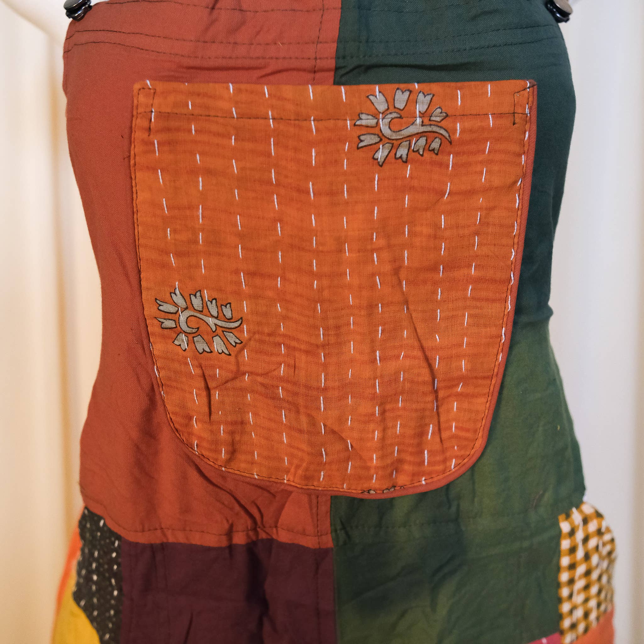 Karma Nepal Crafts - Wholesale Jumpsuit - Women's - Kantha Patchwork Boho Bell Bottom Jumpsuit 3