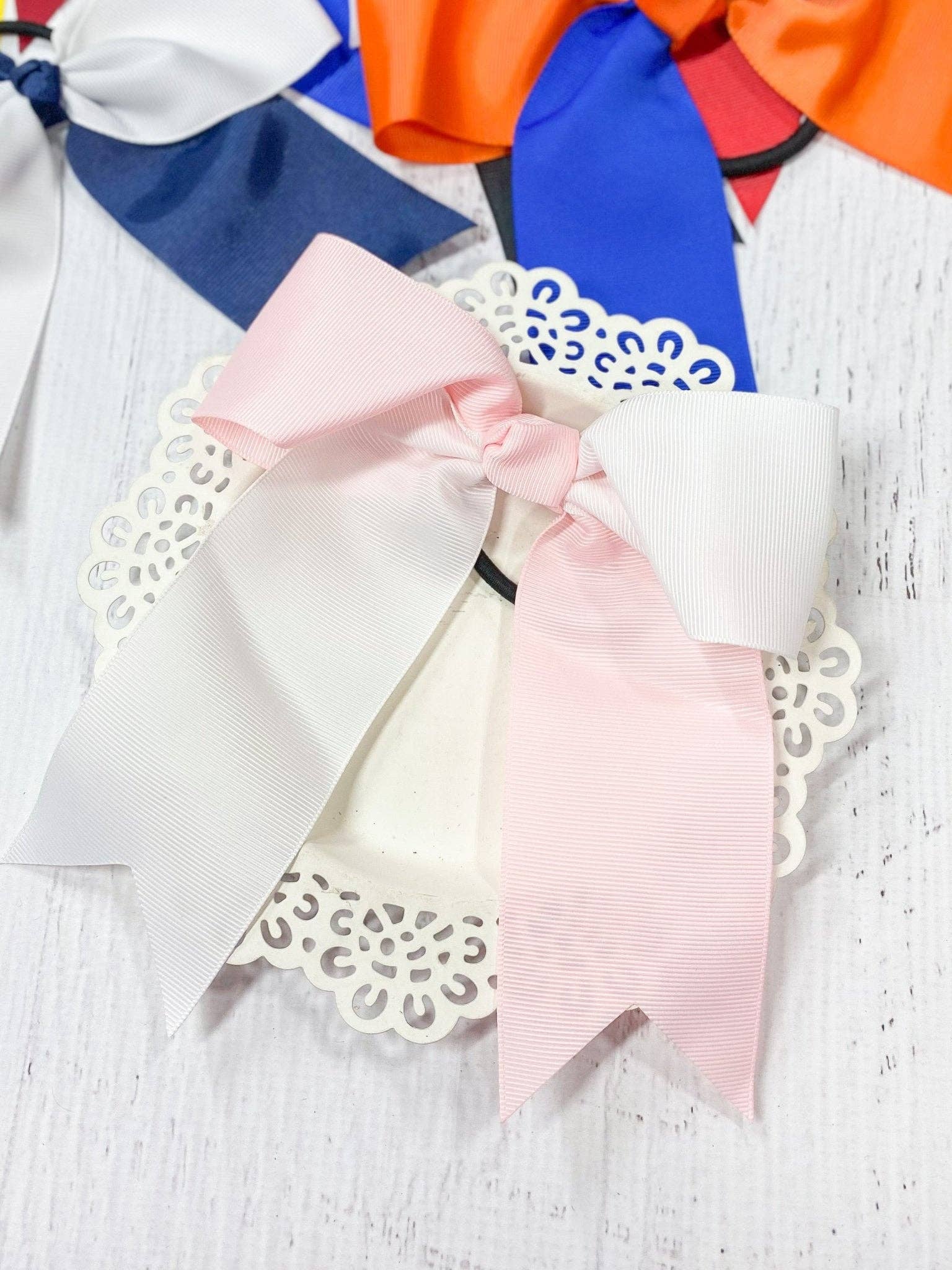 The Hair Bow Company - Wholesale Hair Bow - Kids - School Spirit Cheer Bows - Pony O - 6"12