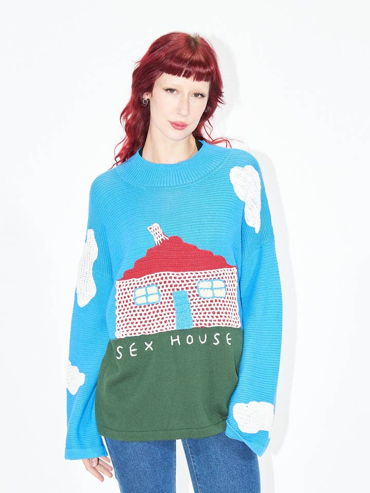 Fashion Brand Company - Vente Pull en maille – femme - Pull Sex House Unisexe Original4