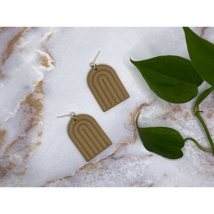Embossed Arch Polymer Clay Earrings for wholesale by The Clay Arches