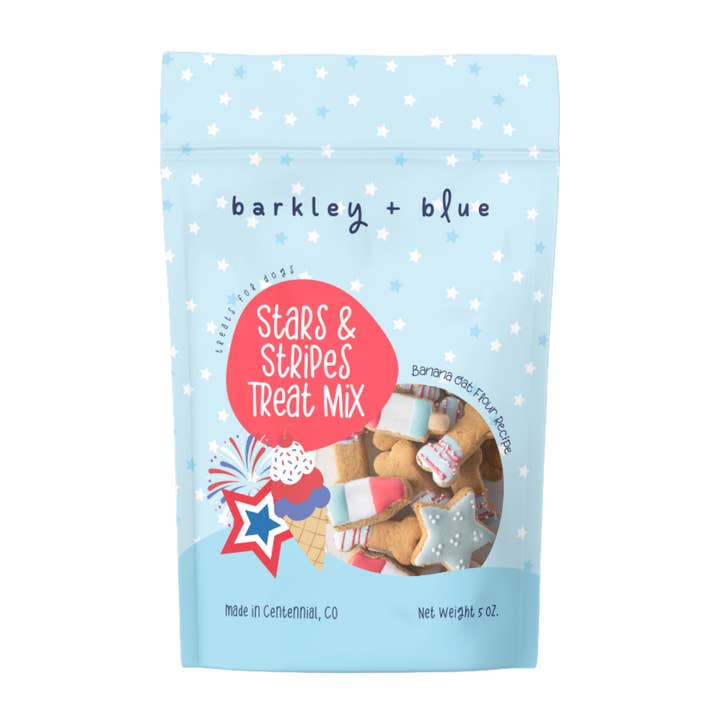Barkley & Blue - Wholesale Pet Treats - Dog - Stars & Stripes Treat Mix - 4th of July Summer Dog Treats