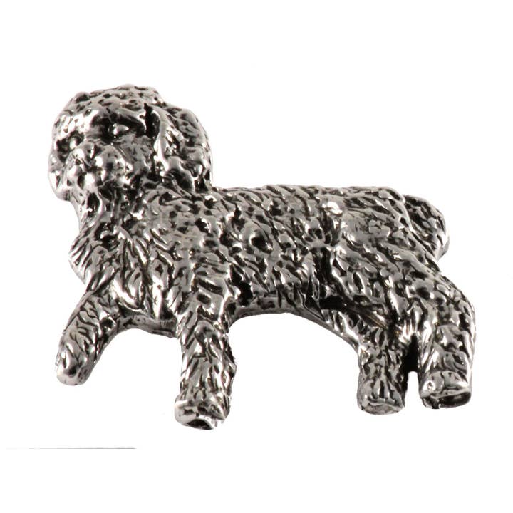 Toy Poodle Dog Pewter Lapel Pin or Magnet for wholesale by Creative Pewter Designs