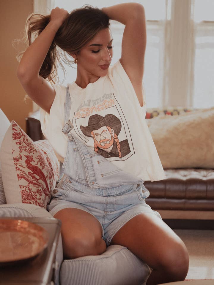 LivyLu - Wholesale Tank Top - Women's - Willie Nelson Blue Eyes Crying Natural Muscle Tank7