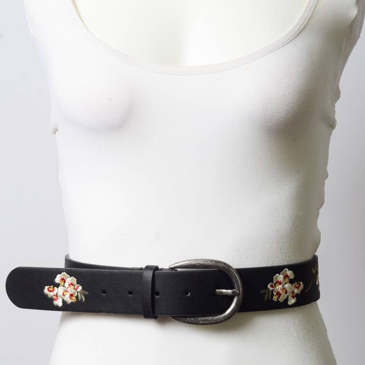 Leto Accessories - Wholesale Belt - Women's - Hibiscus Embroidered Bohemian Belt8