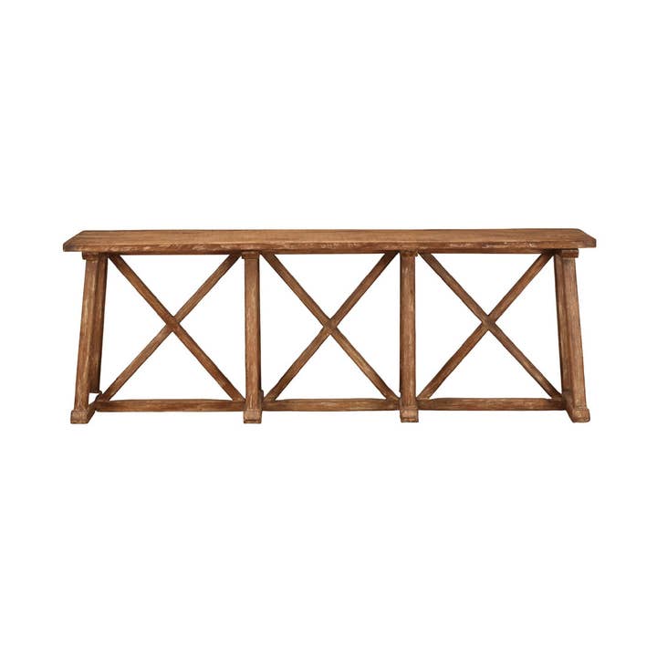 Smal konsolbord med slidt creme for engroshandel hos GJ Styles