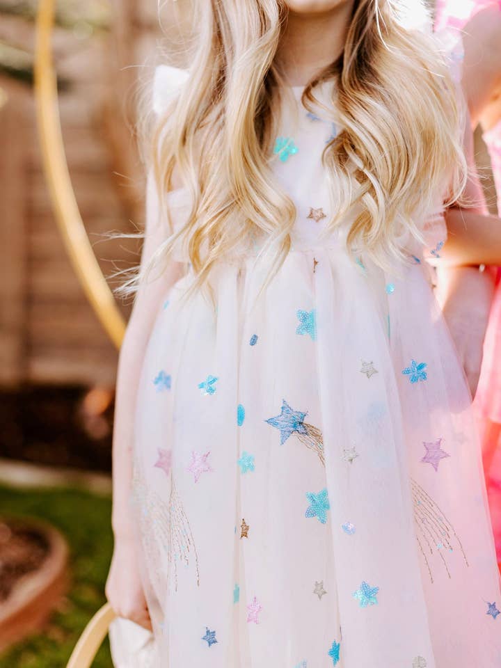 Three Wildflower Designs - Vente Robe – enfant - Robe en tulle crème avec étoiles6