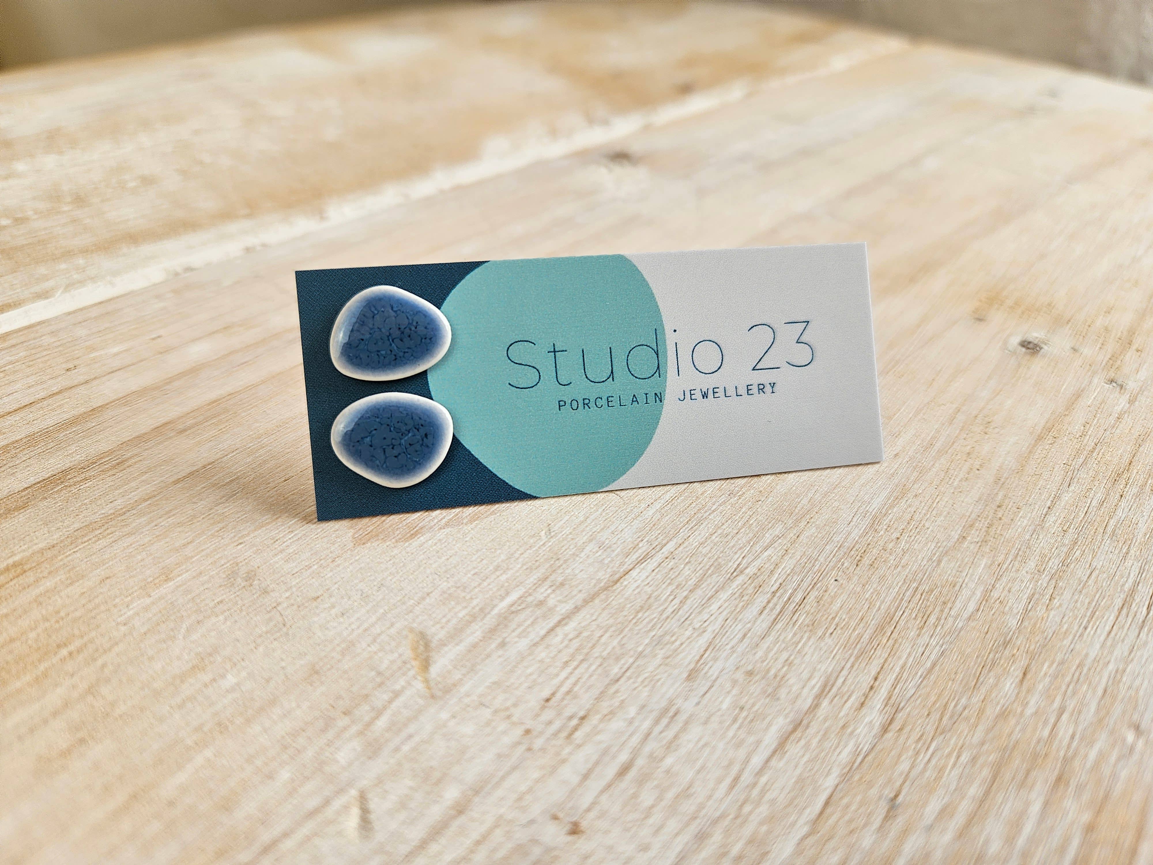 Studio 23 Ceramics - Vente Clous d'oreille - Paire de boucles d’oreilles clous en forme de galet6