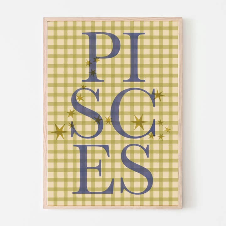 Pisces Zodiac Wall Art Print for wholesale by P's Emporium