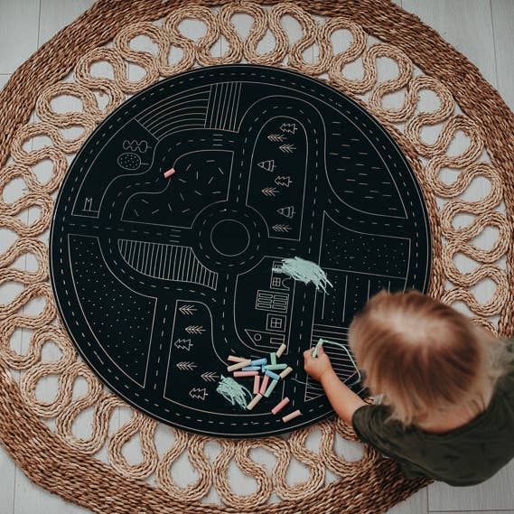 Roadway Chalkboard, wooden toy with chalk for wholesale by milin