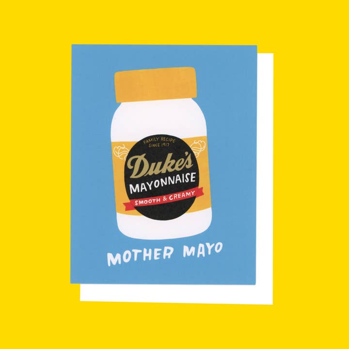 Duke's Mayonnaise Blank Card for wholesale by EEW art & cards