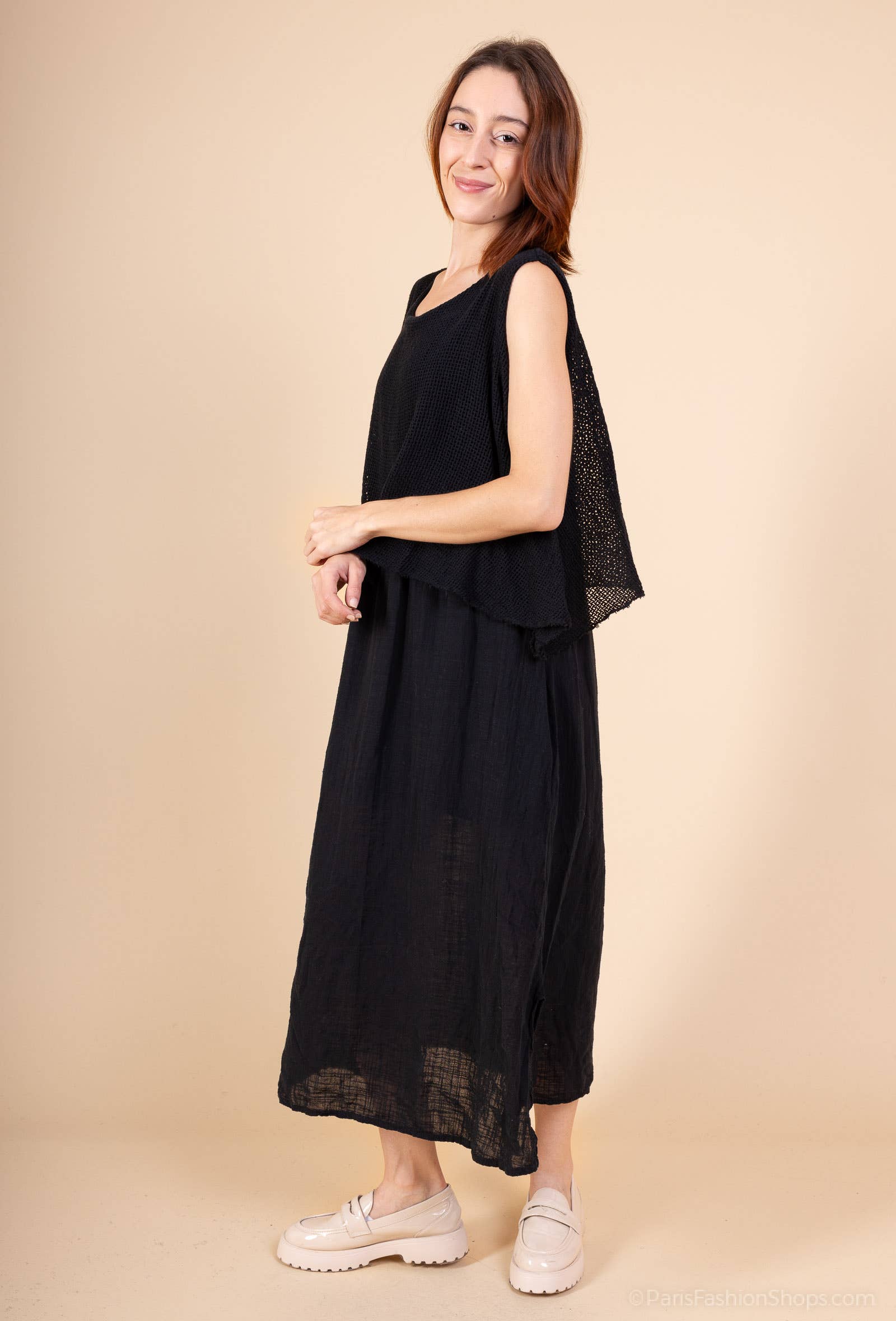 Shyloh – Engroshandel Kjole - Dame – Kjole i to materialer af bomuld 304968