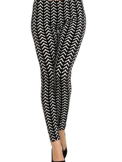 Velvet Chevron Footless Legging for wholesale by Flirty & Femme