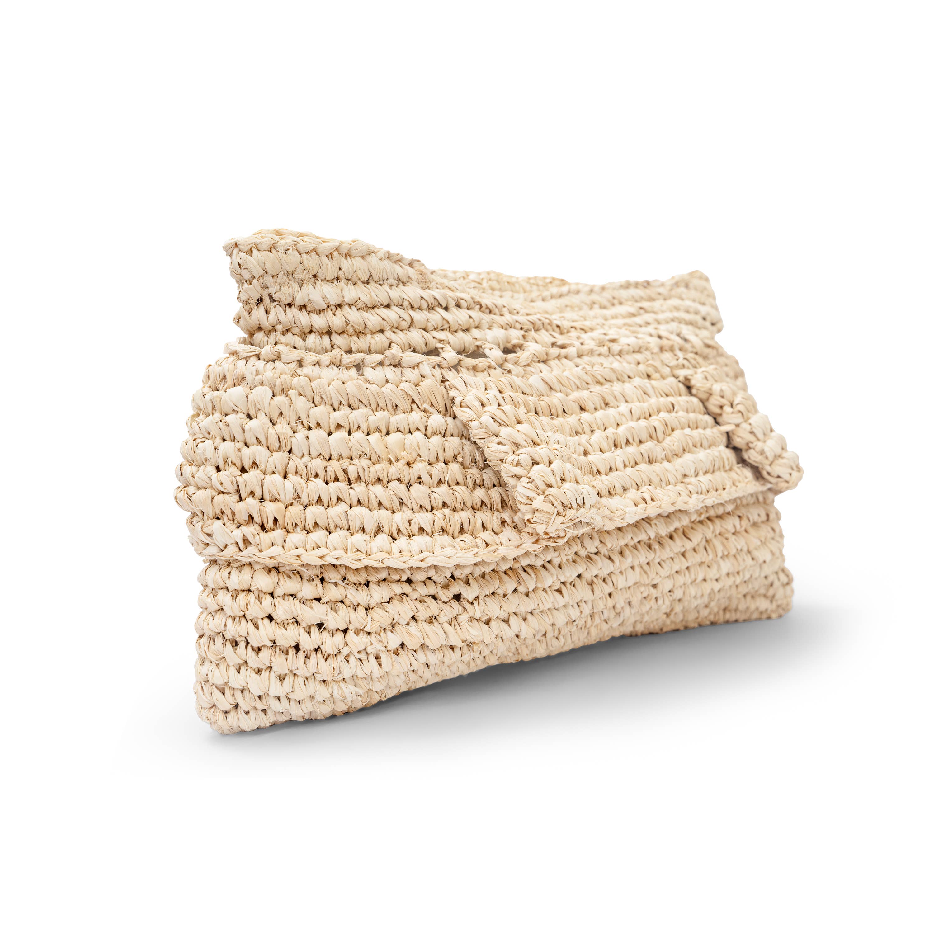 The Artisan and Company - Wholesale Clutch Bag - Women's - Ruffle Mini Raffia Clutch2