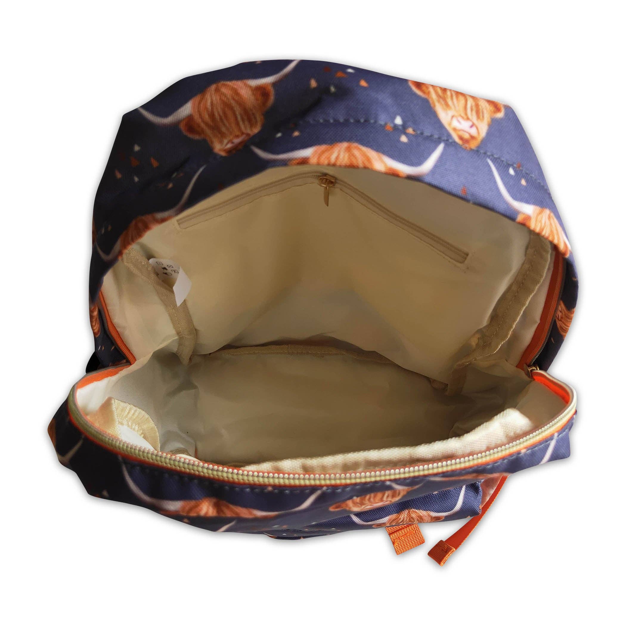 Yawoo Garments - Wholesale Backpack - Kids - Navy highland cow kids girls back to school bags3