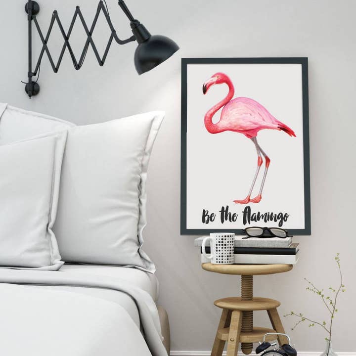 Be The Flamingo Print - Inspirational Print for wholesale by More Than Words