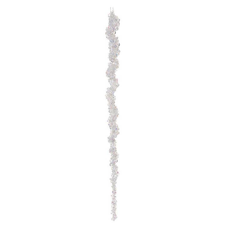 Beaded Iridescent Icicle Ornament - 18" for wholesale by Will's Company