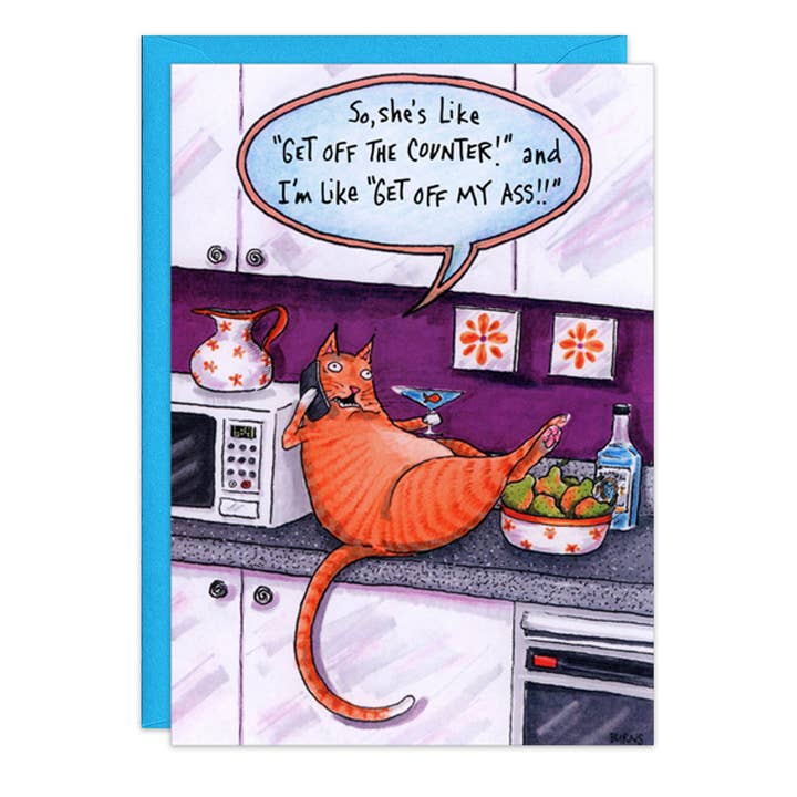 Counter Cat Birthday Card - 8245 for wholesale by Oatmeal Studios
