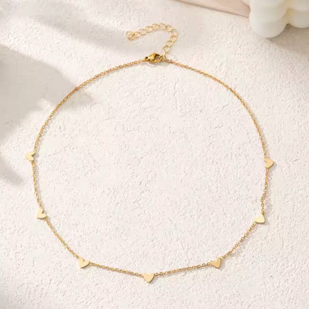 Minimalist Heart Charm Necklace for wholesale by Lilac and Rose