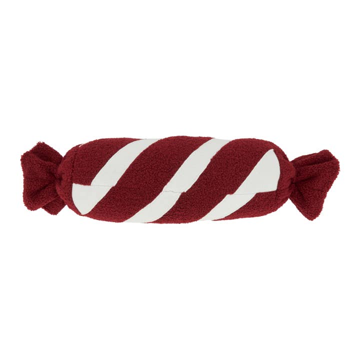 Red White Peppermint Candy Pillow for wholesale on Faire