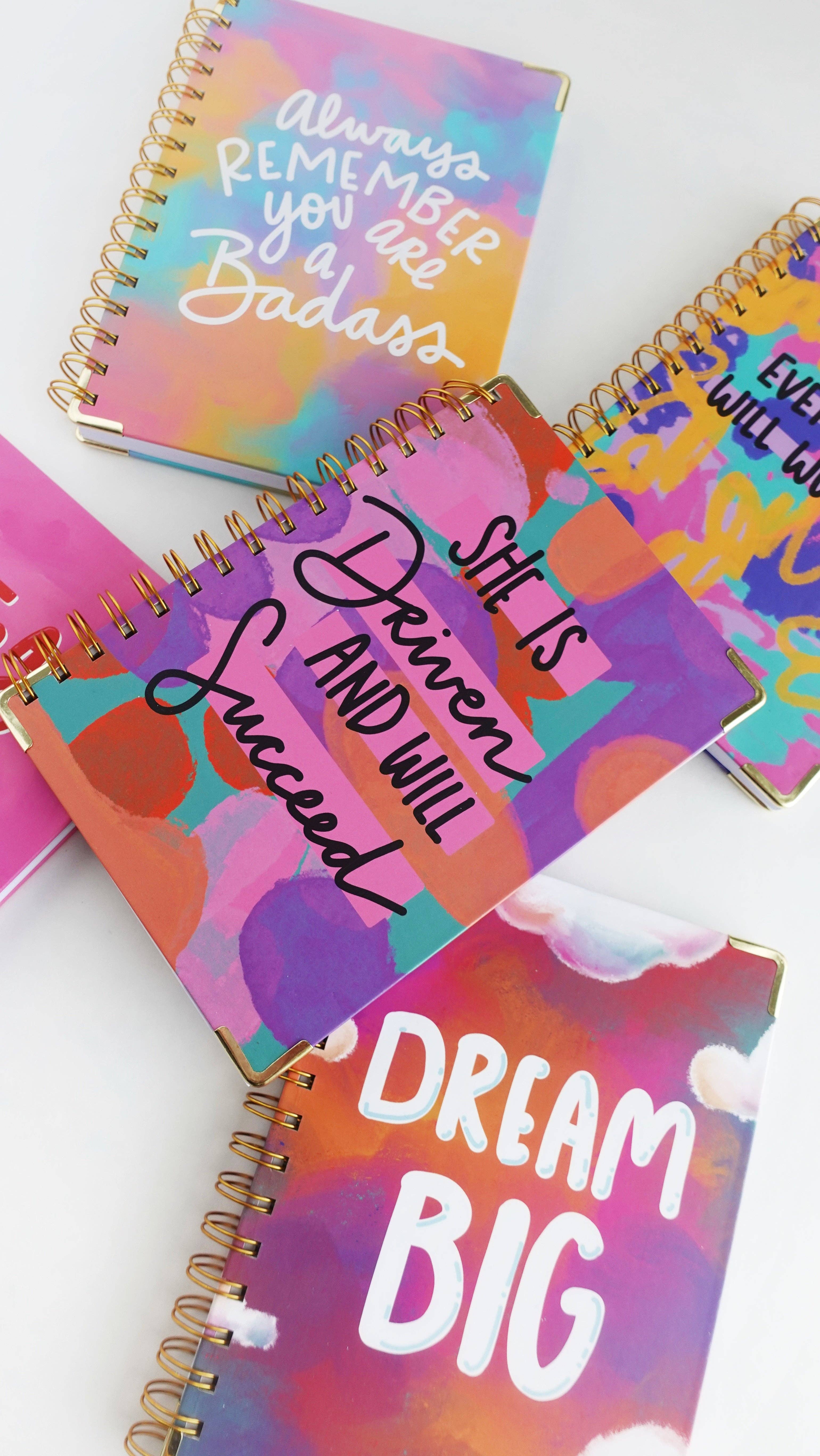 Pretty Peacock Paperie - Women's Empowerment - Wholesale Journal/Diary - She is Driven and Will Succeed Hardcover Spiral Journal5