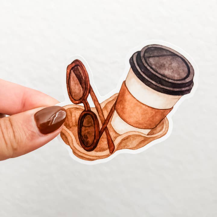 Autocollant mat aquarelle 3 pouces résistant à l'eau et aux UV pour la vente par Colorful Emotions, LLC