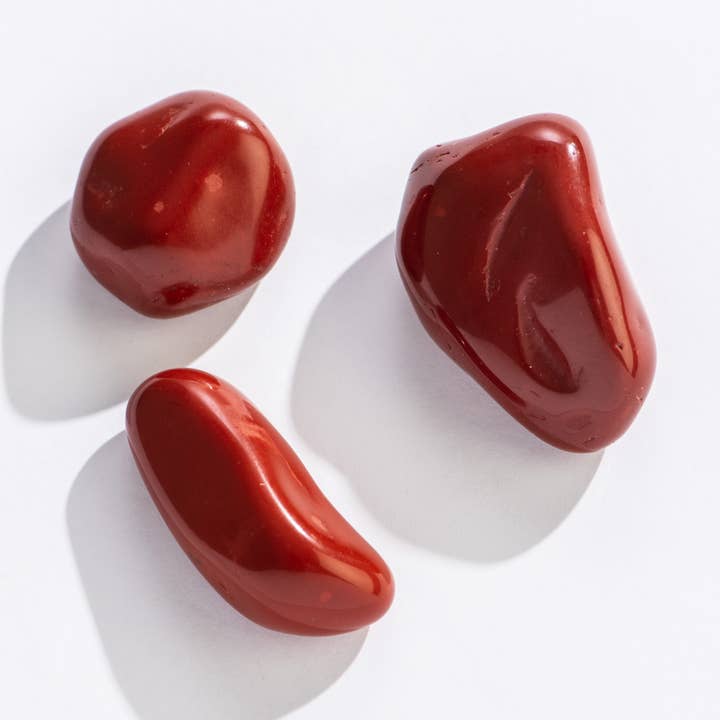 GeoCentral - Wholesale Spiritual Stone/Crystal - Tumbled Red Jasper Crystals - 36 pcs, 1”- 2”0