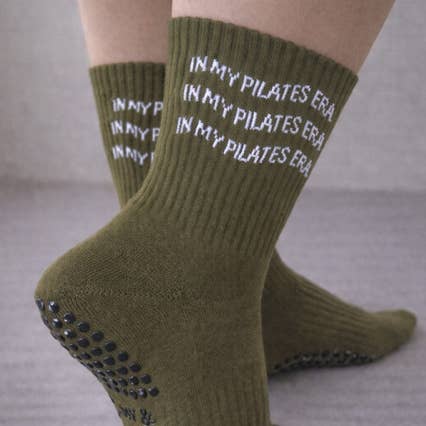 In my Pilates era grip sock for wholesale by Grip & Flow