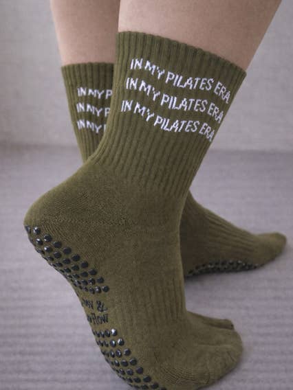 I mine Pilates-æra grebssokker for engroshandel hos Grip & Flow