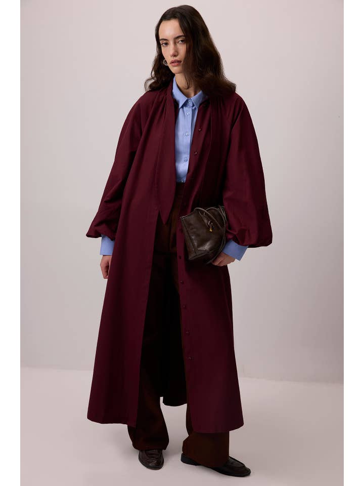 M rd m 100% COTTON BALLOON SLEEVE TRENCH COAT for wholesale on Faire1