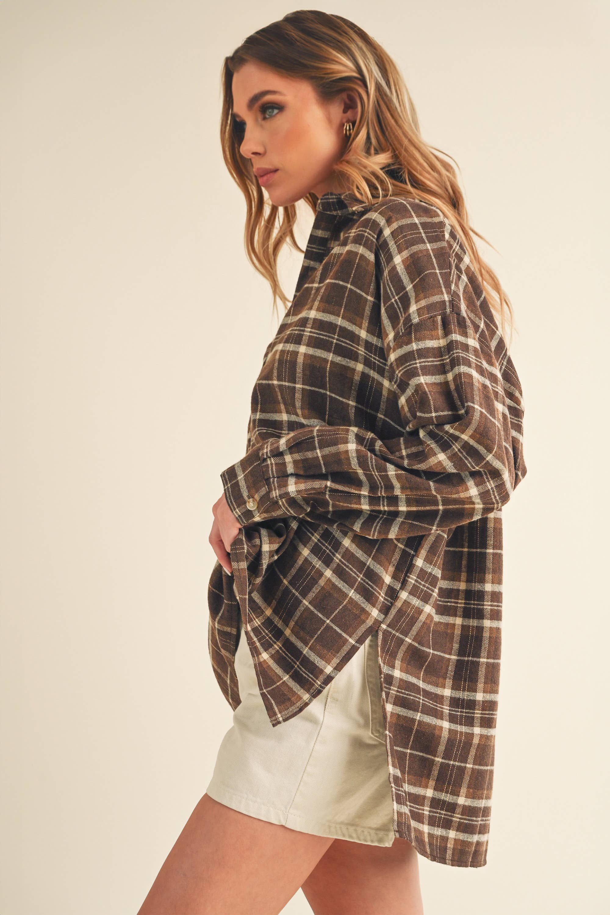 AEMI + CO - Wholesale Button Down Shirt - Women's - 8208CN Tamra Shirt 17