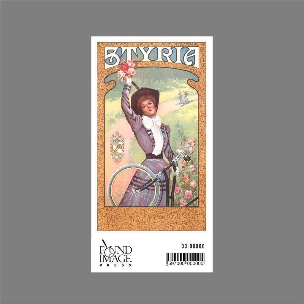 Found Image Press - Wholesale Sticker - Sticker CY-121 Styria, Woman Cyclist1