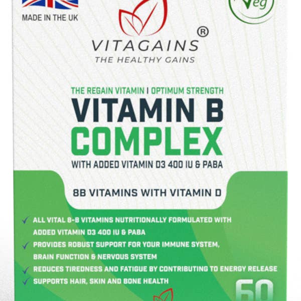 VitaGains - Wholesale Oral Supplement/Vitamin - VitaGains B Complex with Vitamin D1