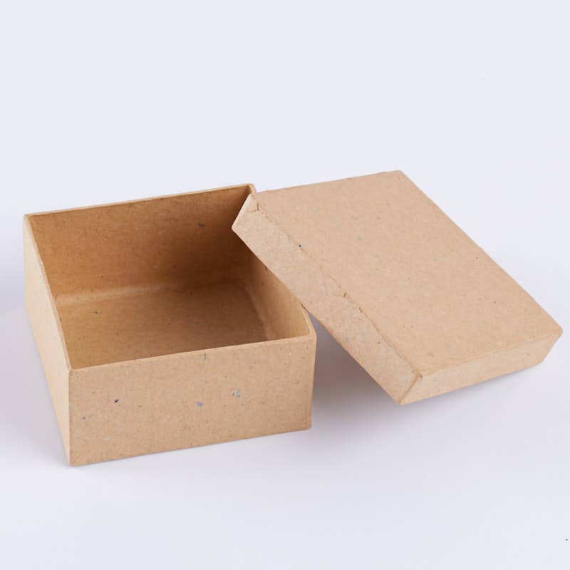 Factory Direct Craft - Wholesale Gift Box - Premade Small Square Paper Mache Box - 3" x 3" x 1-1/2" 5
