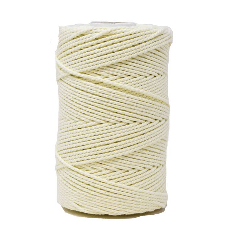 COTTON ROPE ZERO WASTE 2 MM - 3 PLY - ICE LEMON COLOR for wholesale by Ganxxet, Inc.