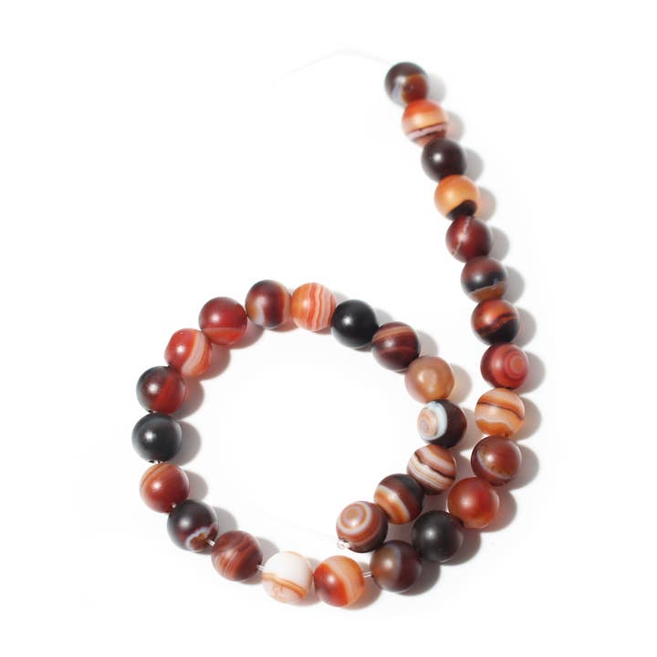 Hilo de cuentas de ónix bandeado (sardónice) para venta al por mayor de Stonebridge Imports