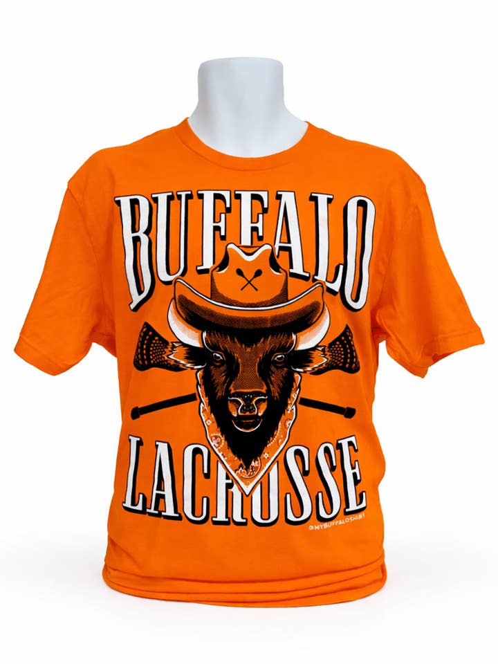 Buffalo Lacrosse Cowboy Buffalo unisex t-shirt for wholesale by My Buffalo Shirt