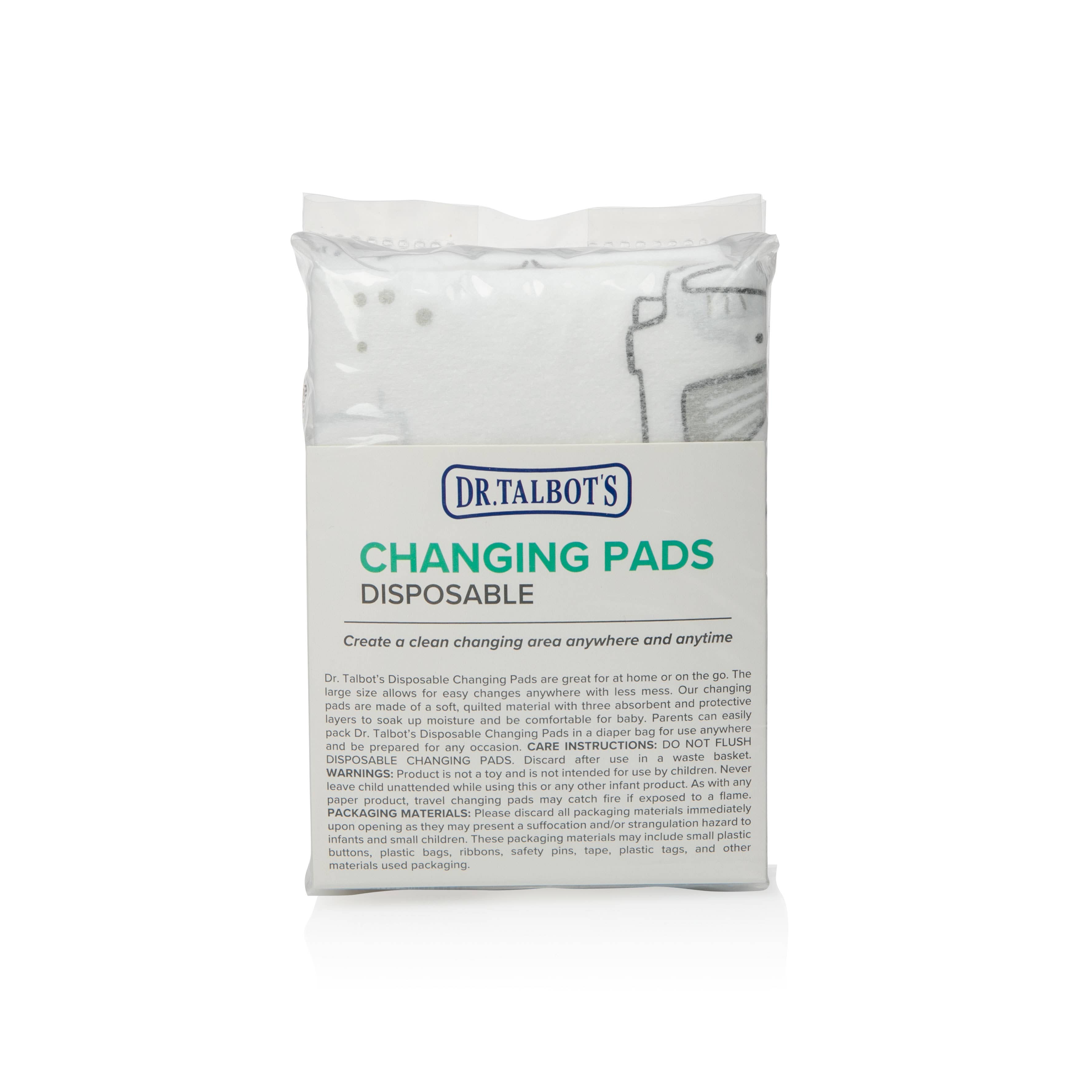 Dr. Talbot's - Wholesale Changing Mat/Pad - Baby - 10 Pack Absorbent Travel Diaper Changing Pad, Gray Elephant6