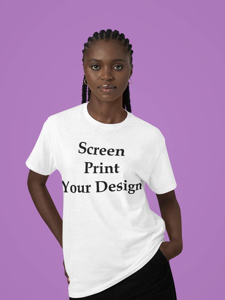 Gildan 64000 100% Cotton Unisex T-Shirt, Custom Screen Print for wholesale by Tshirtplus