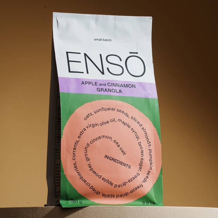 Apfel & Zimt Granola – Kleine Charge, in Olivenöl gebacken für den Großhandel von ENSŌ