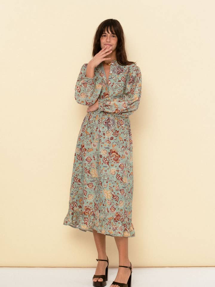 Mercy dress green for wholesale by Sonmer Shop USA