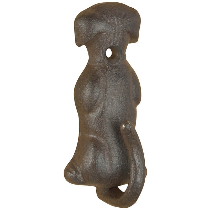 Esschert Design USA - Wholesale Wall Hook - Dog Tail Hook, Cast Iron, Antique Brown, 2 Asst. Styles2