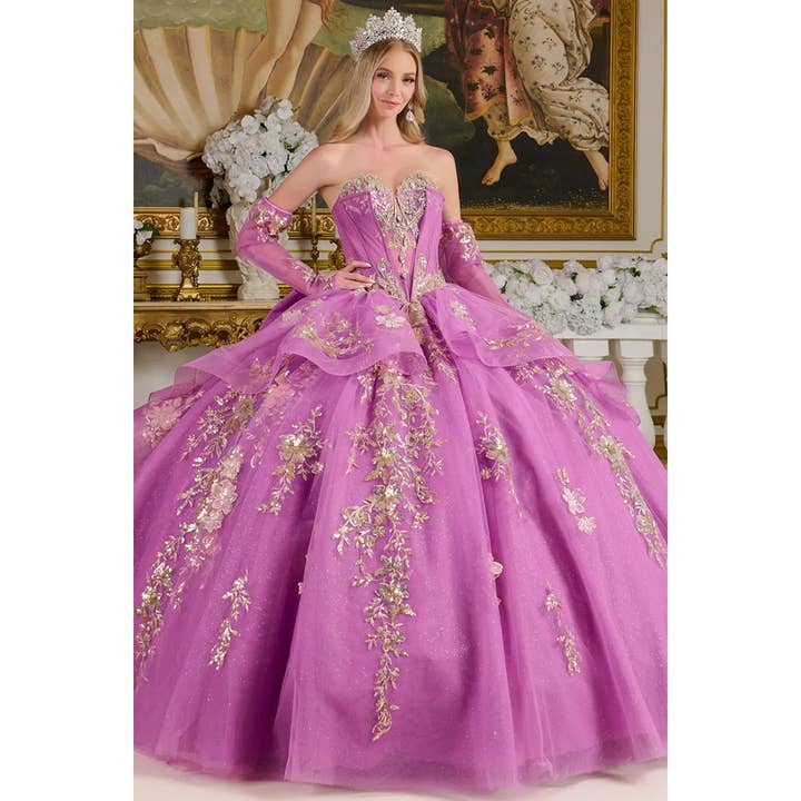 Losse lange mouw sweetheart wijde baljurk voor wholesale door Babyfox Apparel