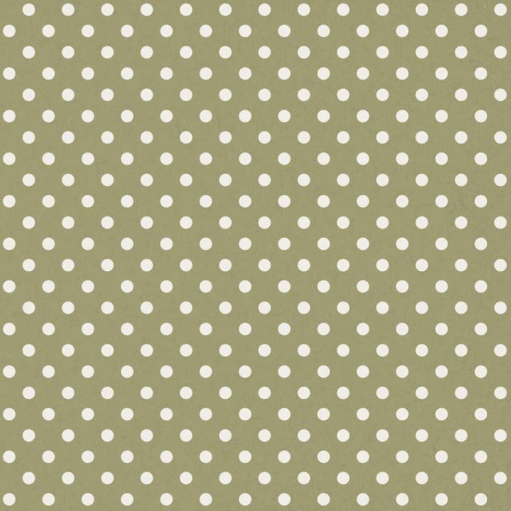 Rouleau de papier d'emballage vert à pois blancs | Durable pour la vente par Waterleaf Paper Co.
