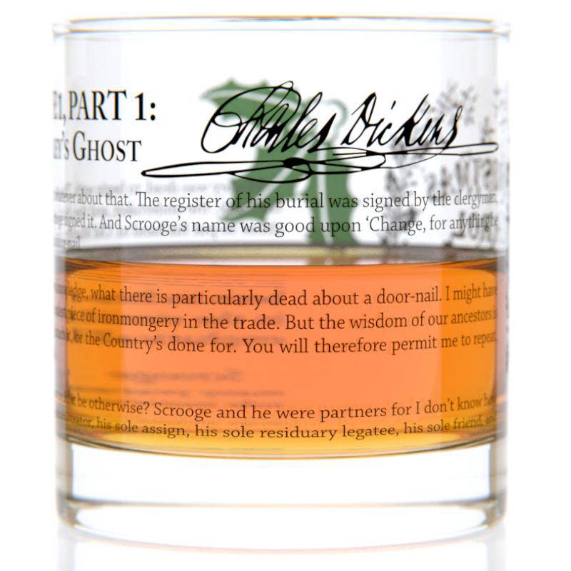 Well Told - Wholesale Cocktail/Liquor Glass - A Christmas Carol by Dickens - Classic Lit. - Rocks Glass1