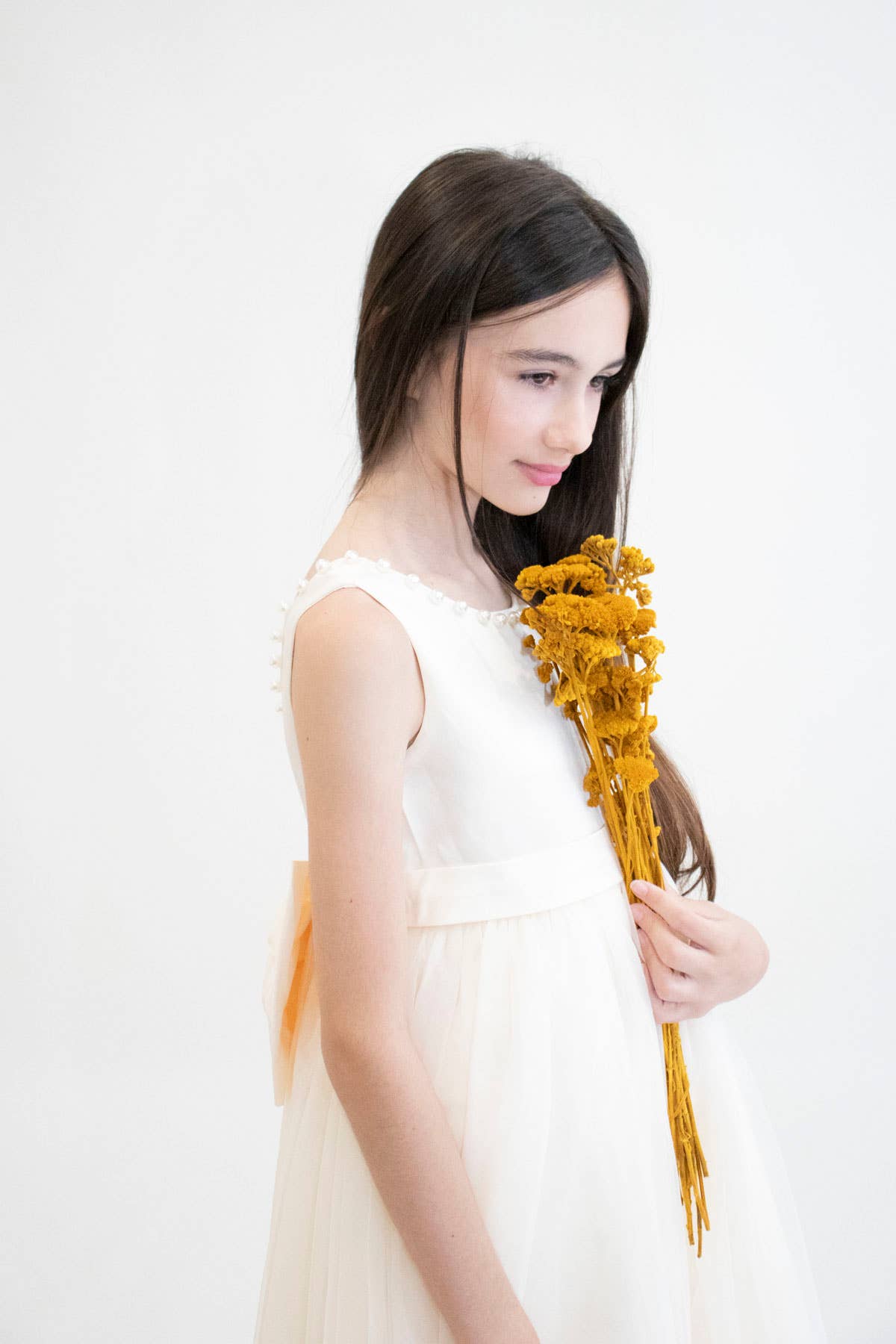 Yuko B - Wholesale Dress - Kids - CARMELINE girl's dress - Beige11