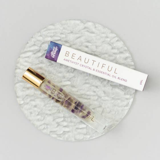 BEAUTIFUL – Amethyst Crystal Roller | Natural Perfume for wholesale by Silver Orange