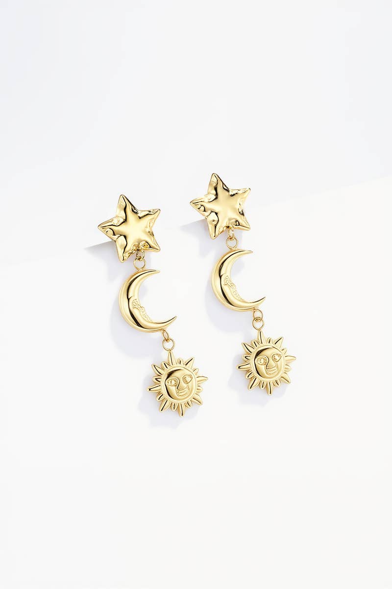 Gold Stainless steel earrings 124CA22 for wholesale on Faire0